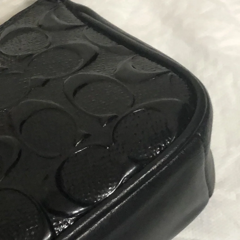 Coach Black Patent Leather Chain Wristlet - Picture 6 of 9
